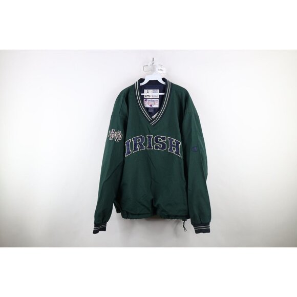 Vintage 90s Champion Mens XL Spell Out Notre Dame University Windbreaker Jacket